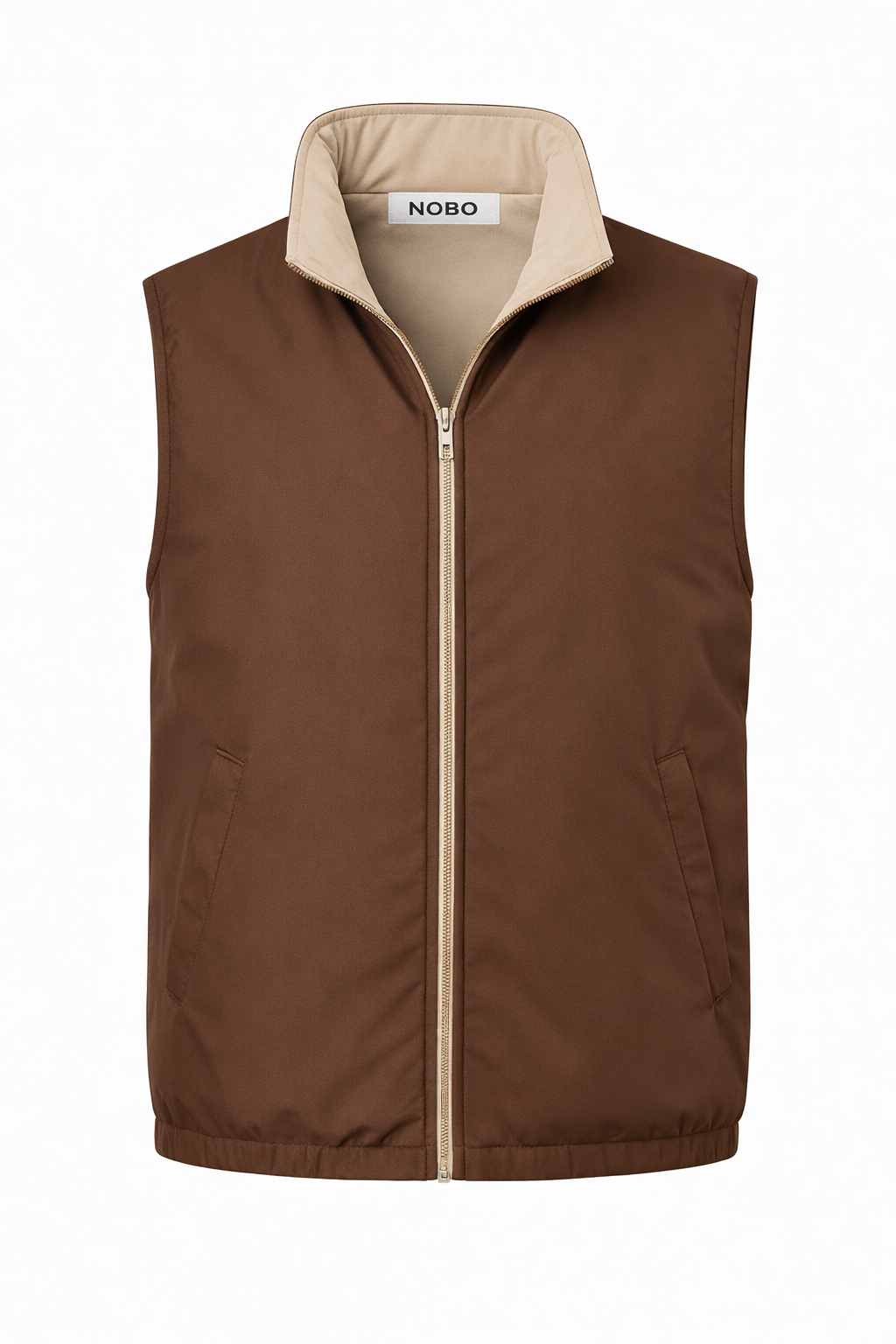 TAUPE REVERSE BODYWARMER