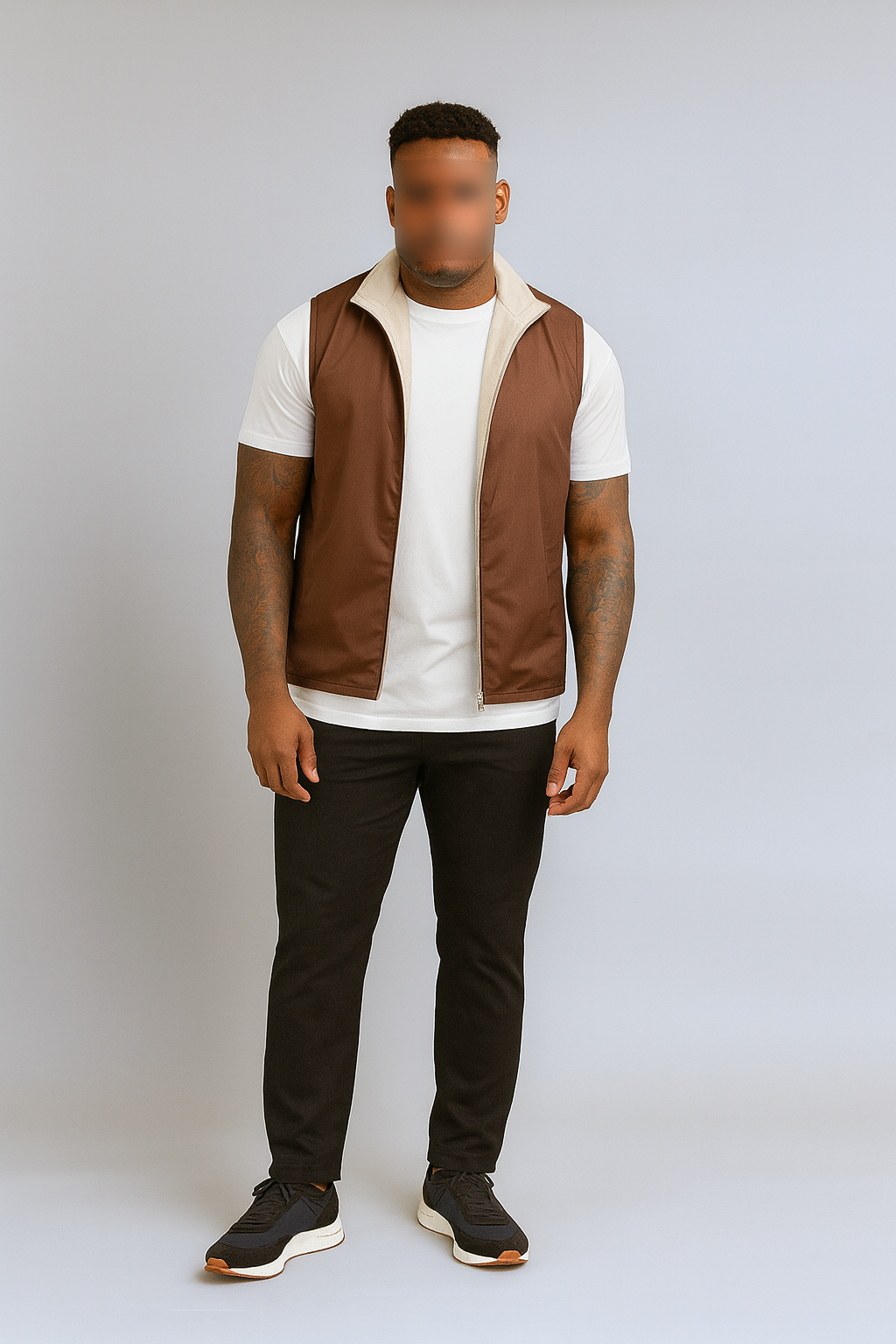 TAUPE REVERSE BODYWARMER