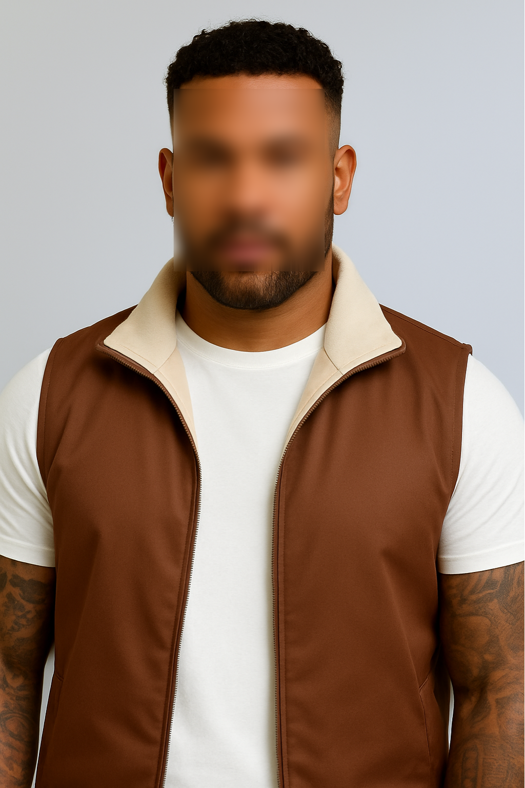 TAUPE REVERSE BODYWARMER