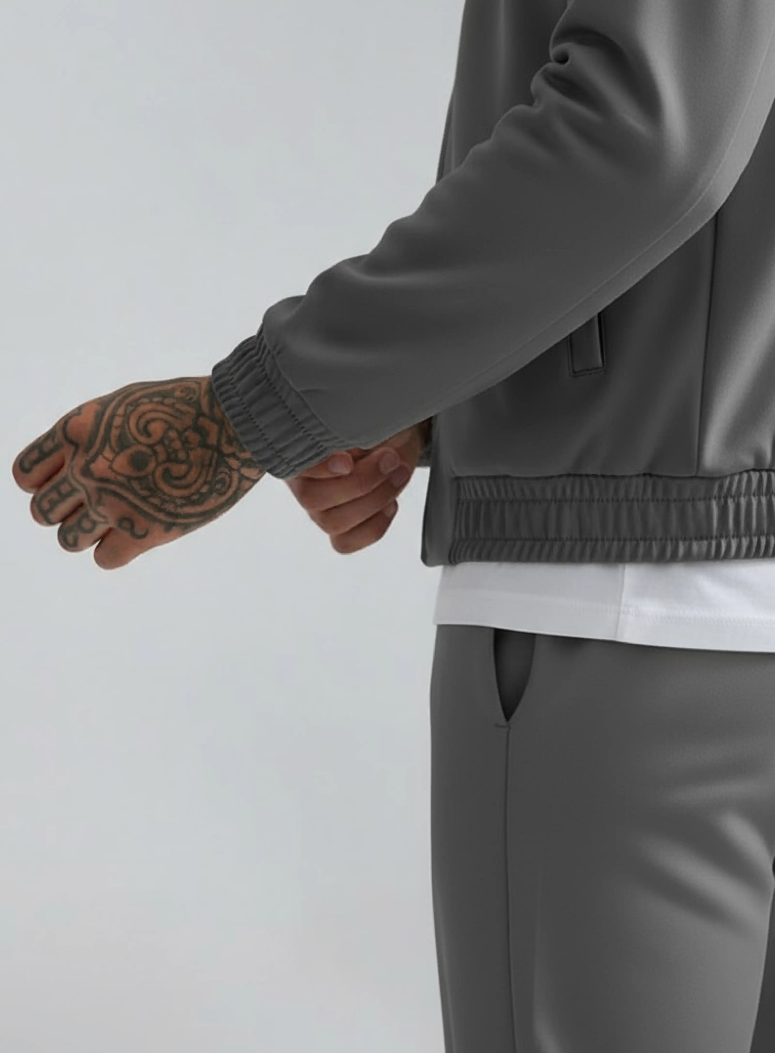 GREY HOODED UTILITY SUIT