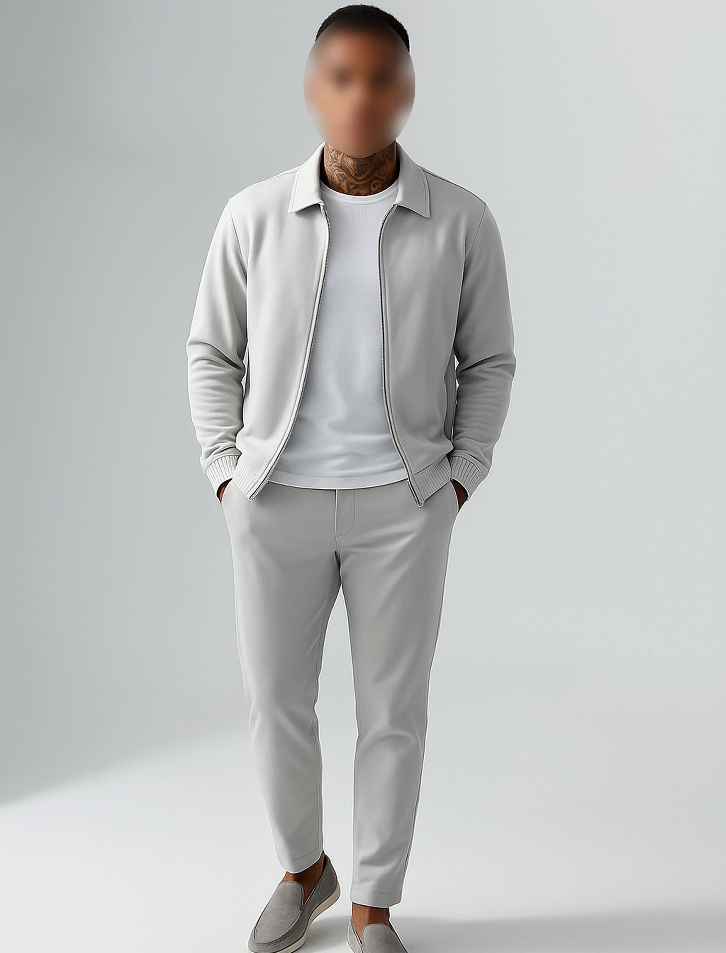 PEARL GREY UTILITY SUIT