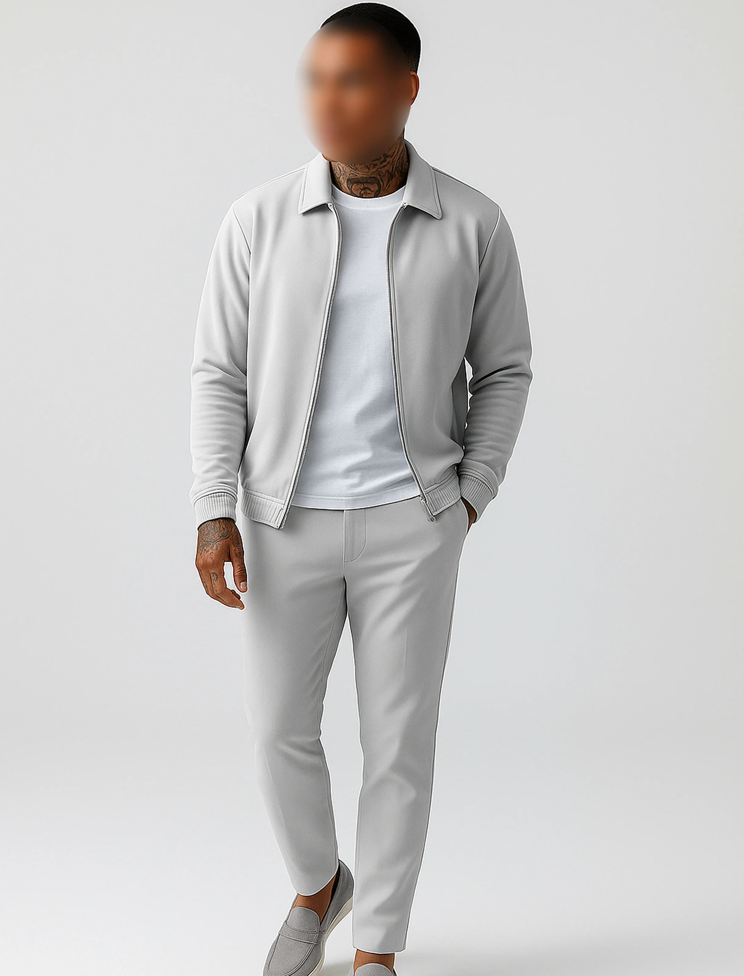 PEARL GREY UTILITY SUIT