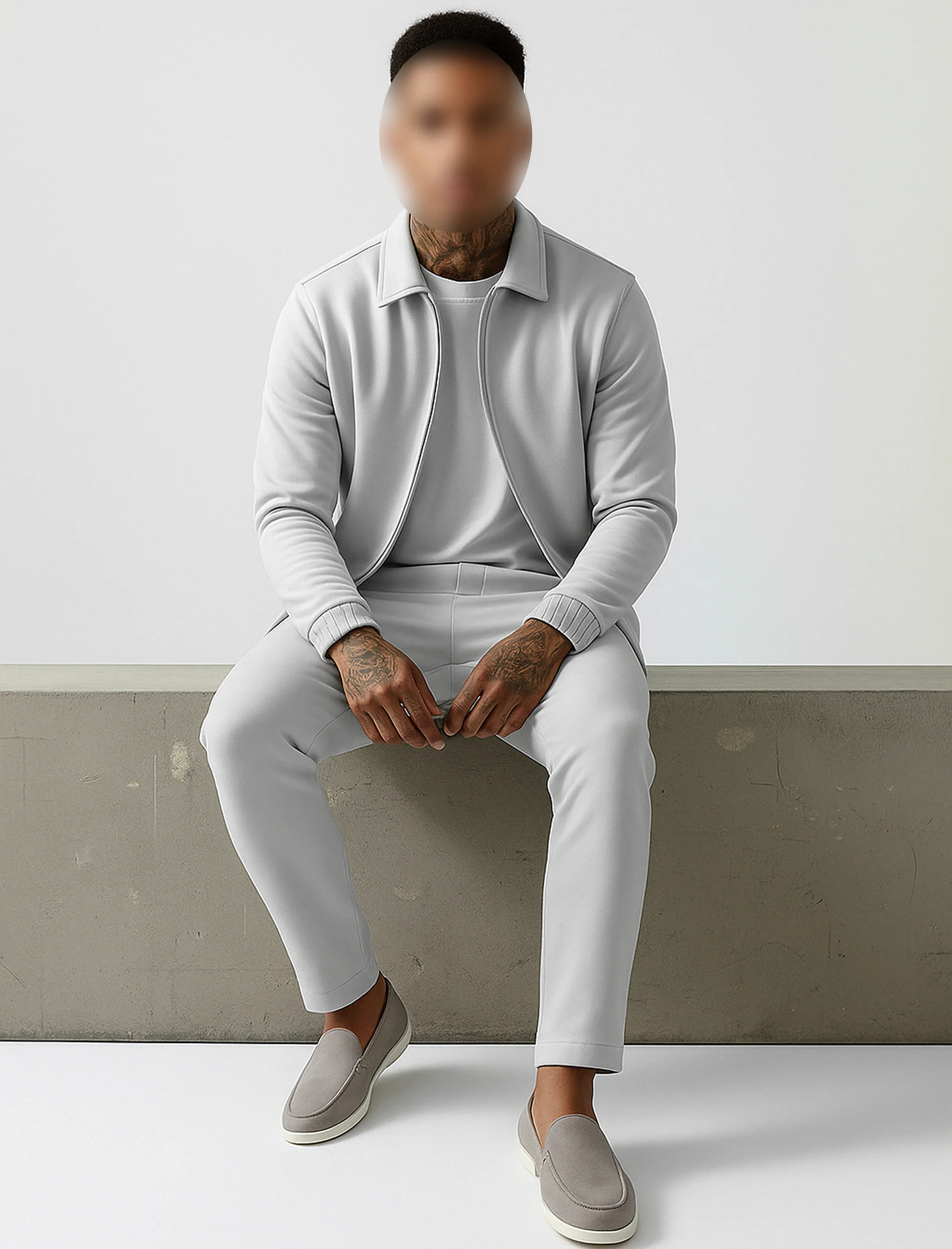 PEARL GREY UTILITY SUIT